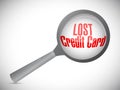 Lost credit card under investigation illustration