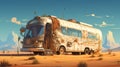 Lost in the Desert: An Illustration of a Stranded Coach