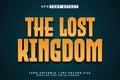 The lost Kingdom 3d editable text effect Royalty Free Stock Photo