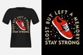 Lost But Left a Memory Hand Drawn Style Vintage T-Shirt Design Royalty Free Stock Photo