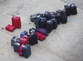 Lost luggage suitcases