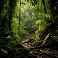 Lost in Nature's Embrace: Embark on a Lush Jungle Exploration amidst Dense Vegetation, Serene Sounds of Wildlife Royalty Free Stock Photo