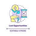 Lost opportunities concept icon