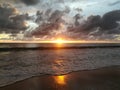 Lost orange sand at sunset