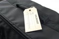 Lost property lable on black bag