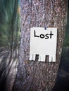 Lost sign Royalty Free Stock Photo