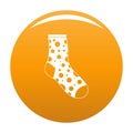 Lost sock icon orange Royalty Free Stock Photo