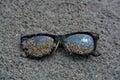 Lost Sunglasses With Barnacles On The Beach Of The Gulf Of Mexico, Florida
