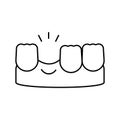 lost tooth line icon vector illustration