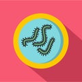 Lot of bacteria icon, flat style Royalty Free Stock Photo