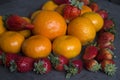 Beautiful summer fruits close up photo