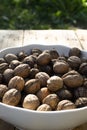 Marketplace raw produce in the sun during summer or autumn time. Macro or detail shot, view from above Royalty Free Stock Photo