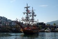 A lot of boats at Alanya port in Turkey.