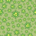 A lot of bright glowy biology cells, bacterias and virus seamless pattern Royalty Free Stock Photo