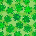 A lot of bright glowy biology cells, bacterias and virus seamless pattern Royalty Free Stock Photo