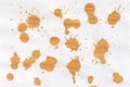 Coffee stains on the white background