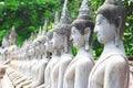 Lot of buddha statues background in Thailand Royalty Free Stock Photo