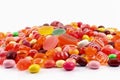 A lot of candy on a white background created with generative AI technology