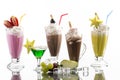 lot of cold frappes with absinth cocktail on the bright background Royalty Free Stock Photo