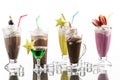lot of cold frappes with absinth cocktail on the bright background Royalty Free Stock Photo