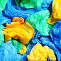 A lot of colorful plastic bags Royalty Free Stock Photo