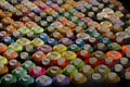 Spools of colorful threads