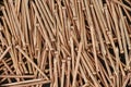 A lot of Copper nail. Macro photo Royalty Free Stock Photo