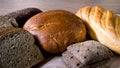 A lot of different bread closeup Royalty Free Stock Photo