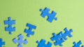 A lot of different colorful puzzles Royalty Free Stock Photo