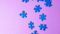 A lot of different colorful puzzles Royalty Free Stock Photo
