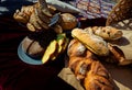 A lot of different homemade bread Royalty Free Stock Photo