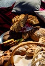 A lot of different homemade bread Royalty Free Stock Photo