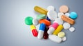 Lot of different pills close-up view Royalty Free Stock Photo