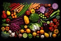 a lot of different types of vegetables Royalty Free Stock Photo