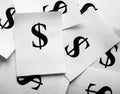 Lot of dollar signs, background Royalty Free Stock Photo