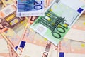 A lot of euro banknotes Royalty Free Stock Photo