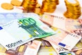 A lot of euro banknotes Royalty Free Stock Photo