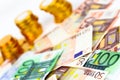 A lot of euro banknotes Royalty Free Stock Photo