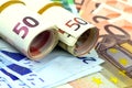 A lot of euro banknotes Royalty Free Stock Photo
