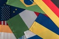 A lot of flags of different countries. International flags Royalty Free Stock Photo