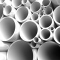 Lot of folded steel pipes