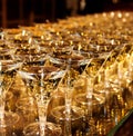 A lot of glasses of champagne Royalty Free Stock Photo