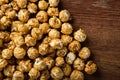 A lot of golden caramel corn background Royalty Free Stock Photo