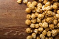 A lot of golden caramel corn background Royalty Free Stock Photo