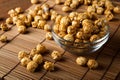 A lot of golden caramel corn Royalty Free Stock Photo