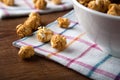 A lot of golden caramel corn Royalty Free Stock Photo