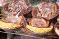 A lot of Grilled Horseshoe crab on a grid