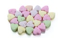 a lot of heart-shaped candies as a background, studio shooting 5