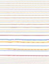 A lot of horizontal multicolored irregular unsmooth stripes on a white background