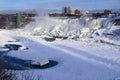 The American side of the Niagara Falls in the winter. Royalty Free Stock Photo